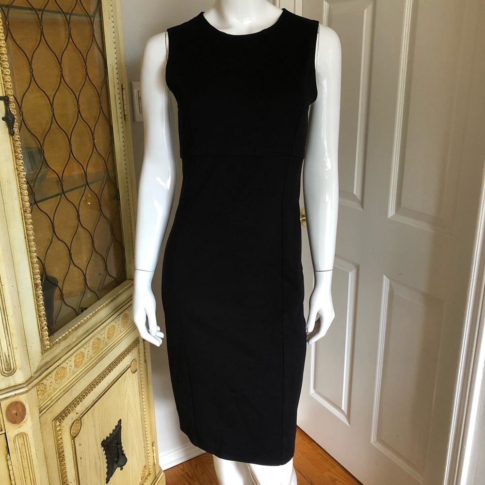 NWT Charles Henry Black LBD Sheath Dress S - Picture 2 of 6